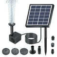 thumbnail image 1 of AREALER 1.5W Solar Water Fountain Pump 160L/h Rate Submersible Water Pump with 8 Nozzles 9.84ft Water Pipe and Stakes Solar Powered Pond Pump for Bird Bath / Garden Pond / Pool / Fish / Backyard, 1 of 7