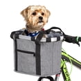thumbnail image 1 of AREALER Bike Detachable Basket Front Carrier Canvas Front Bag Aluminum Alloy Frame Basket, 1 of 7