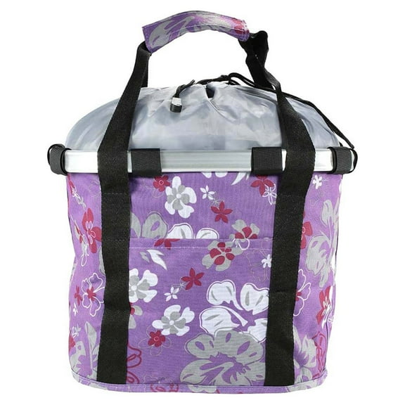 AREALER Bike Detachable Cycle Front Canvas Basket Carrier Bag Carrier Aluminum Alloy Frame Carrier