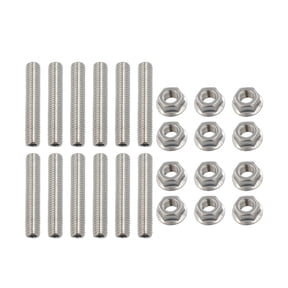 AREALER LS1 HEADER STUD KIT BOLTS STAINLESS STEEL Replacement for LSX LS3 LS6 LS7 4.8 5.3 6.0 6.2L 12PCS M8 x 45mm Studs 12PCS M8 Hex Locking Flange Nuts