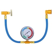 AREALER R134A AC Refrigerant Charge Hose Kit, Recharge Hose with Pressure Gauge R134a Can Tap R134a Quick Coupler, Fits for Car AC Air Conditioning Refrigerant