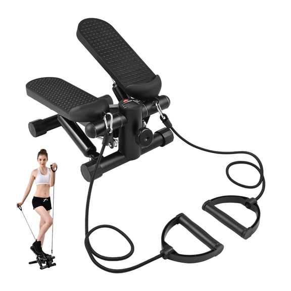AREALER Stepper For Exercise At Home With Resistance Bands LCD Display Capacity 100kg Stair Stepper