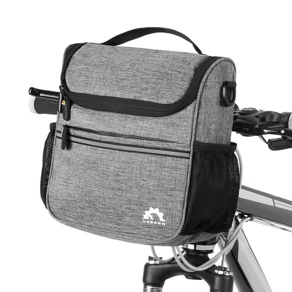 AREALER Waterproof Bike Handlebar Insulated Cooler Bag Front Bag Mountain Road Cycle Handlebar Basket Bag Pannier Shoulder Bag