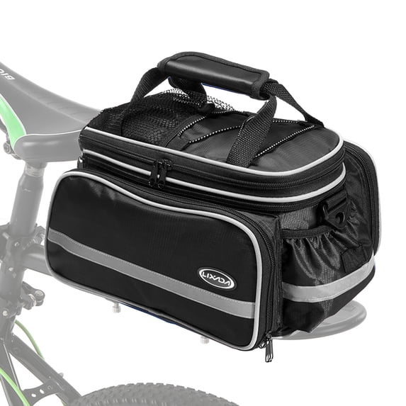 AREALER Waterproof Rear Seat Bag Cycle Bike Trunk Bag Bike Pannier Bag Shoulder Bag with Rain Cover