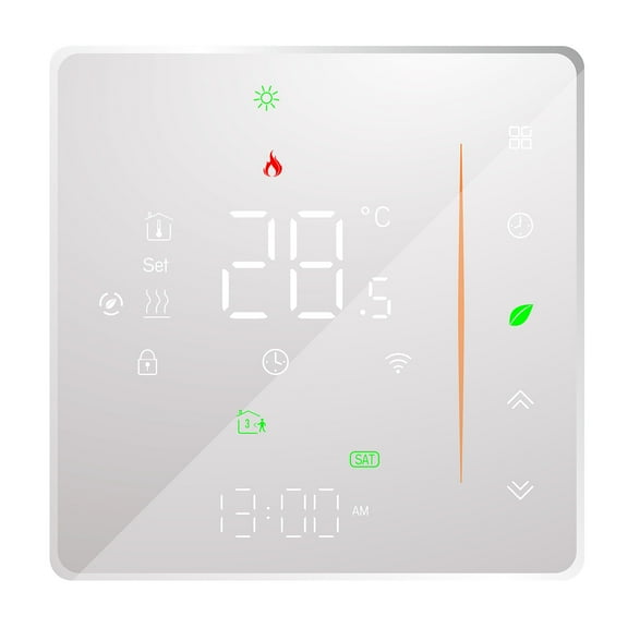 AREALER WiFi Smart Thermostat Temperature Controller Weekly Programmable Supports Control/ Mobile APP/ Voice Control Compatible with / Home, for Water Heating 5A White