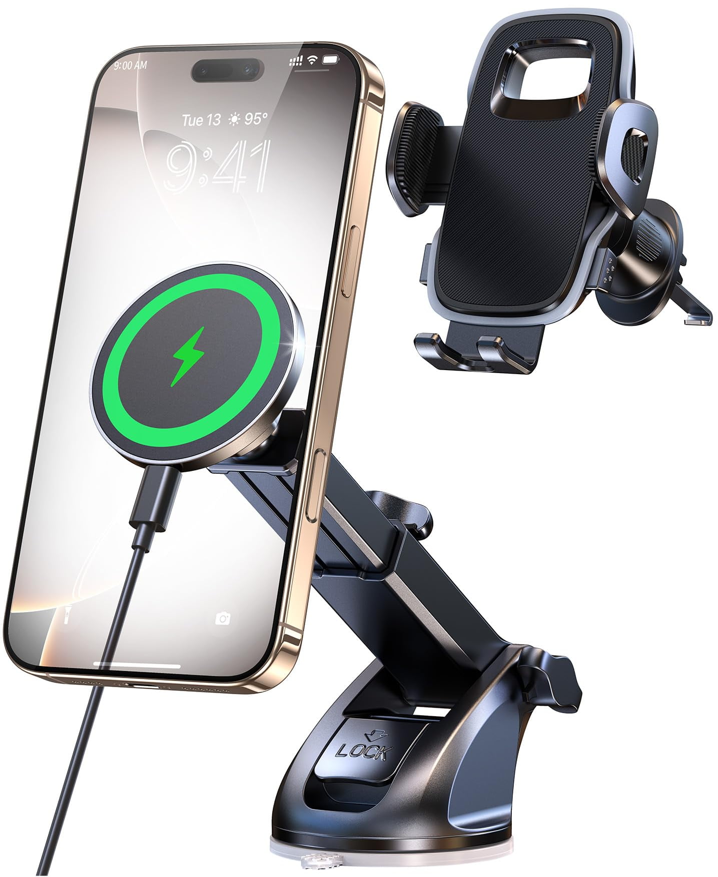 AREDAN New 2025 Vacuum MSF2 Magnetic Phone Suction Holder, Wireless ...