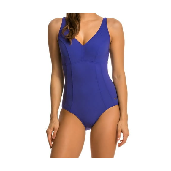 ARENA Women's Mowgli Low Raisin One Piece Swimsuit, Purple, 40