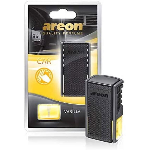 AREON ACB06 Car Perfume Luxury and Elegant 0.27 oz Car Freshener Vent Clip, Vanilla Scent
