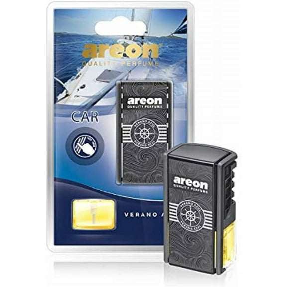 AREON ACB13 Car Perfume Luxury and Elegant 0.27 oz Vent Clip Car Air Freshener, Verano Azul Scent (Pack of 6)