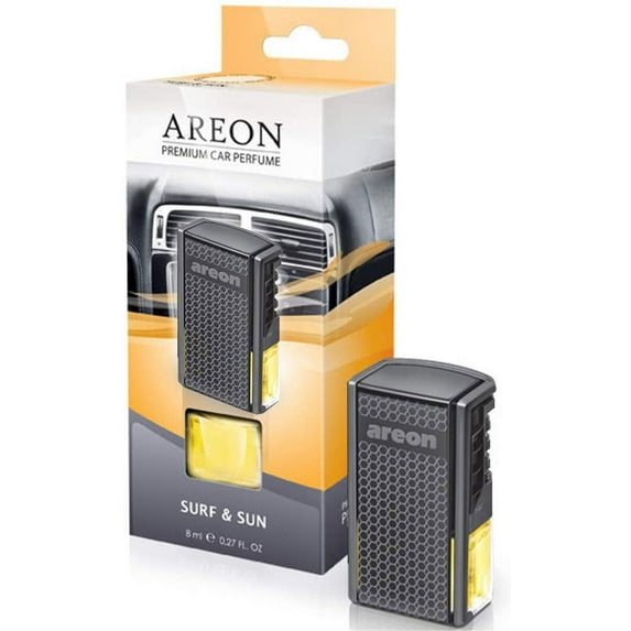 AREON ACP06 Car Perfume Luxury and Elegant 0.27 oz Vent Clip Car Air Freshener, SURF & Sun Scent