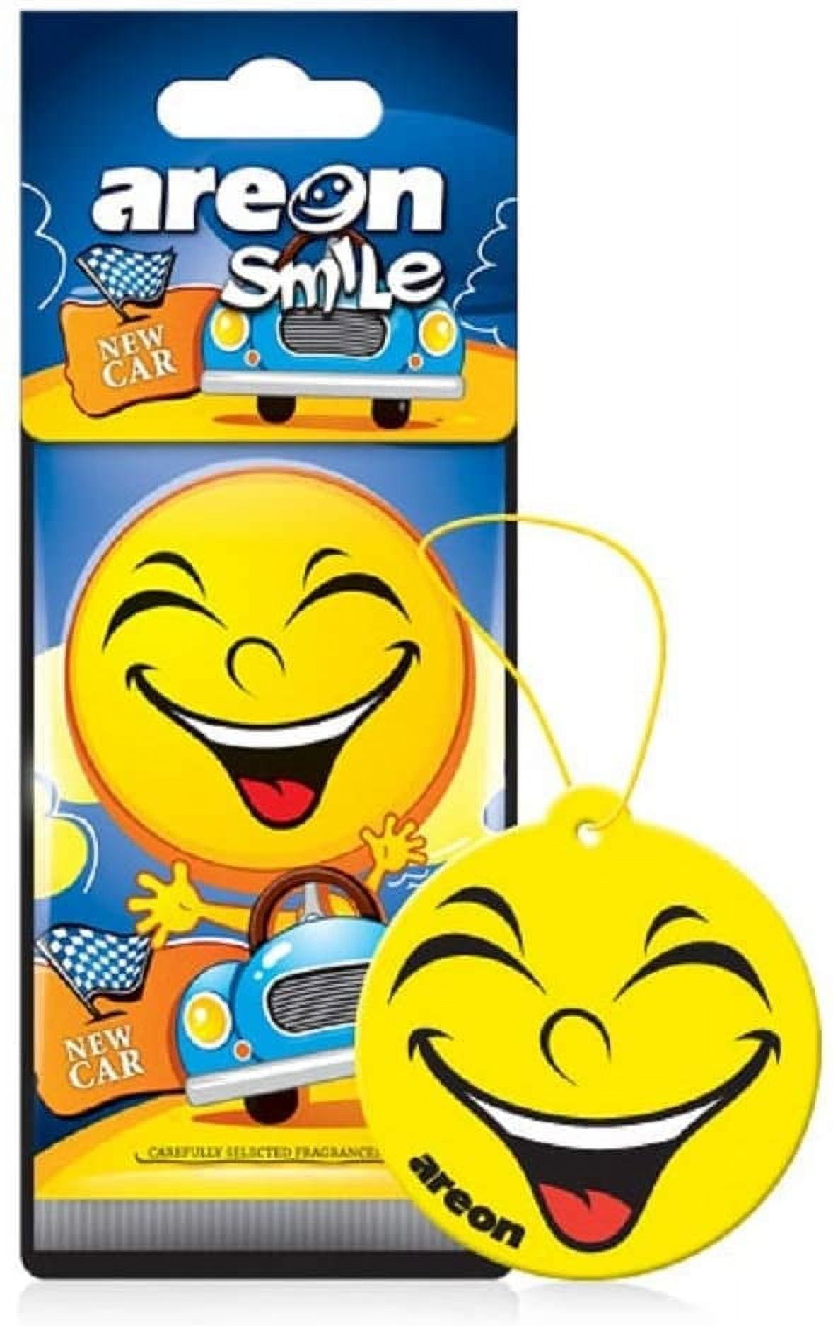 AREON ASD21 Funny Car Air freshener Emoji Hanging New Car Scent, Best ...