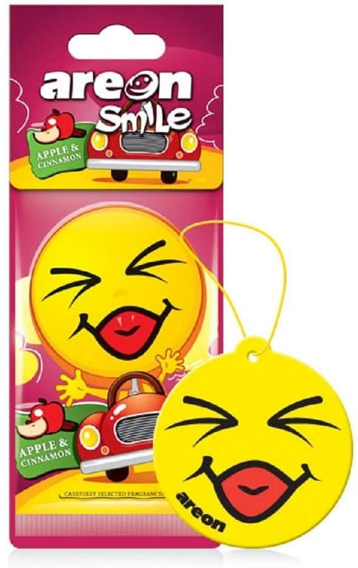 AREON ASD24 Funny Car Air freshener Emoji Hanging Apple and Cinnamon — free download