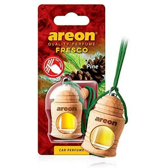 AREON Fresco FRTN01 Hanging Car and Home Air Freshener, Pine (Pack of 3)