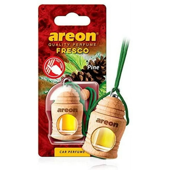 AREON Fresco FRTN01 Hanging Car and Home Air Freshener, Pine (Pack of 3)
