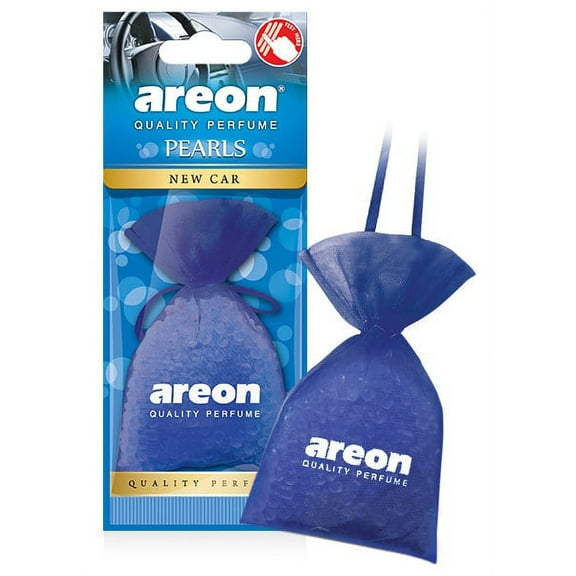 AREON Pearls I Car & Home Air Freshener I Quality Perfume I New Car (Pack of 3)