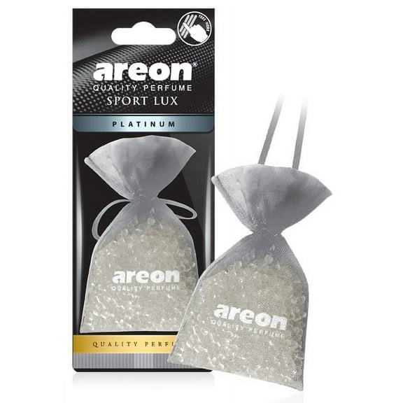 AREON Pearls I Car & Home Air Freshener I Quality Perfume I PLATINUM (Pack of 3)