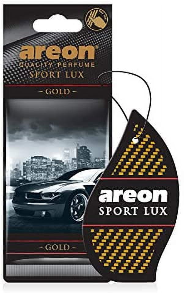 AREON Sport Lux Gold Hanging Cardboard Air Freshener for Car, Home