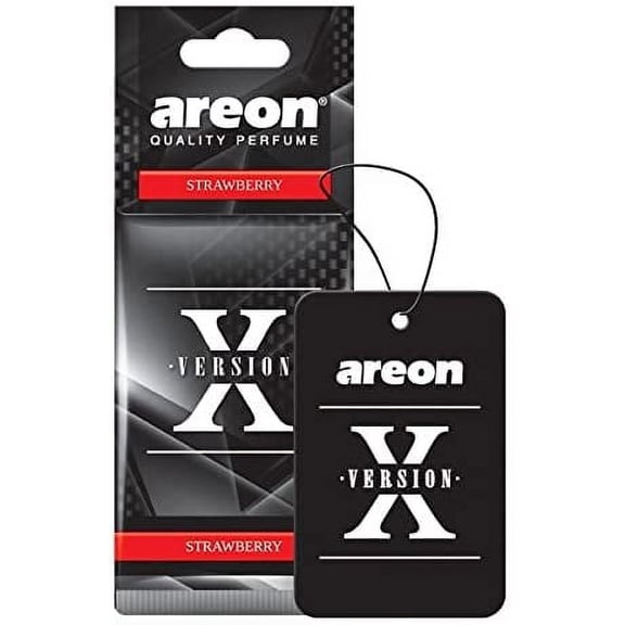 AREON X AXV06 Hanging Best Car Air Freshener Strawberry Scent, 12 Pack