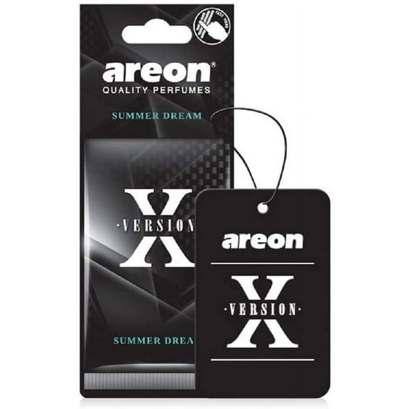 AREON X AXV09 Hanging Best Car Air Freshener Summer Dream Scent, Paper Hanging Ornaments, Long Lasting Scent for Car or Home - 12 Pack