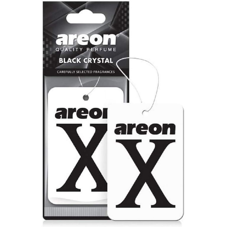 AREON X XV02C Hanging Best Car Air Freshener Black Crystal Scent, Paper  Hanging Ornaments, Long Lasting Scent for Car or Home -12 Pack