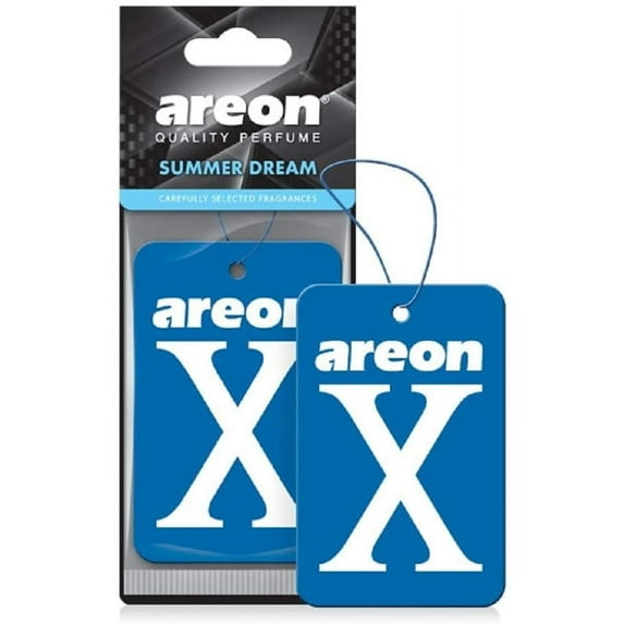 AREON X XV13B Hanging Best Car Air Freshener Summer Dream Scent, Paper Hanging Ornaments, Long Lasting Scent for Car or Home -12 Pack