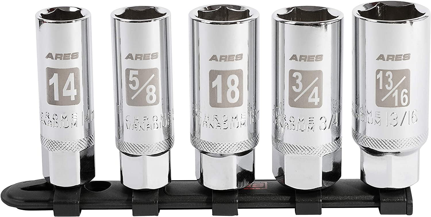 ARES 11007 5 Piece High Visibility, 3/8" Drive SAE & Metric Spark