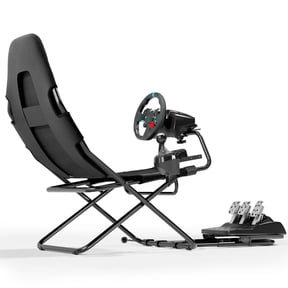 ARES WING Foldable Racing Simulator Cockpit for GT & Formula Driving, Space-Saving Sim Racing Rig for Logitech G29 G920 T300RS, Compatible with PS5, Xbox & PC, Adjustable Wheel & Pedal Mount, Black