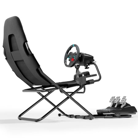 ARES WING Foldable Racing Simulator Cockpit for GT & Formula Driving, Space-Saving Sim Racing Rig for Logitech G29 G920 T300RS, Compatible with PS5, Xbox & PC, Adjustable Wheel & Pedal Mount, Black