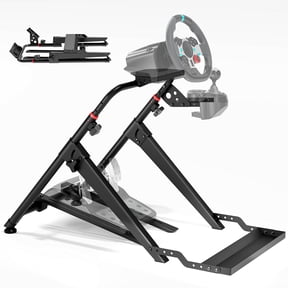 ARES WING Foldable Racing Wheel Stand with Chair Link, Formula & GT Simulator Cockpit Compatible with Logitech, Thrustmaster, Fanatec, Moza & Simagic