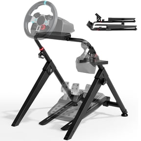 ARES WING Foldable Sim Racing Wheel Stand, Universal Racing Simulator Cockpit for PS5 PS4 Xbox PC, Adjustable Formula & GT Wheel Stand Compatible with Fanatec Thrustmaster Logitech Moza