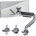 thumbnail image 1 of ARES WING Monitor Arm Desk Mount for 17-45 Inch Ultrawide Monitors Holds 44 lbs, Heavy Duty Full Motion Gas Spring Vertical Stacked Monitor Mount VESA Gray, 1 of 12