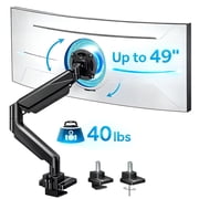 ARES WING Heavy Duty Monitor Arm 40 lbs, Ultrawide Monitor Mount for 13 49 inch Screens, Gas Spring Desk Mount, VESA 75x75/100x100, Black