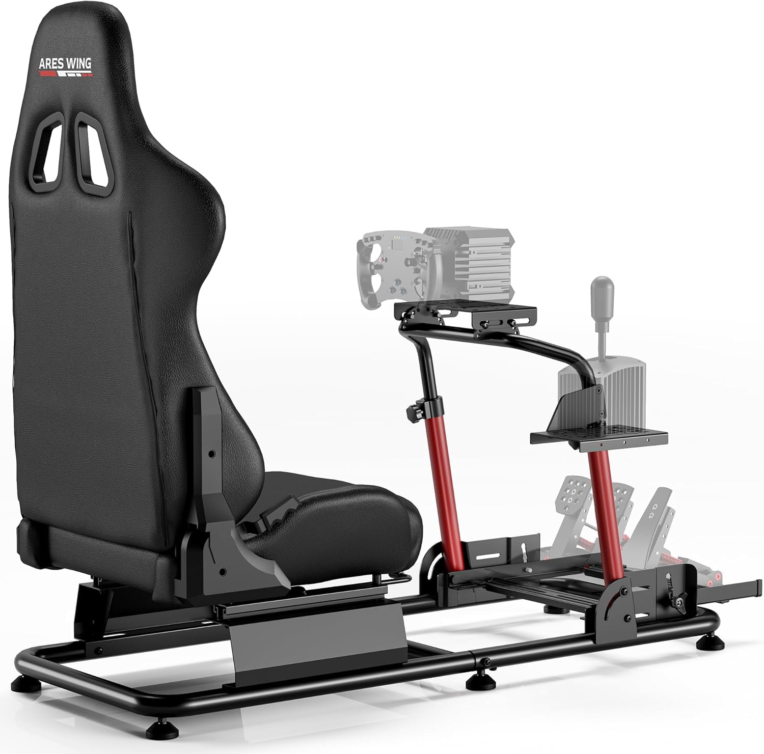 ARES WING Racing Simulator Cockpit with Seat, Adjustable Sim Racing ...