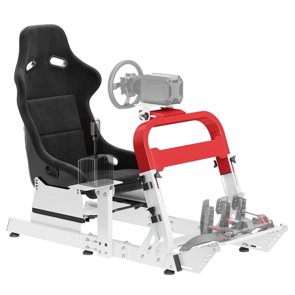 ARES WING Sim Racing Cockpit with Seat, Adjustable Aluminum Racing Rig for Formula & GT, Direct Drive Compatible