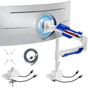 ARES WING CoreArm Monitor Arm with USB for 24-57 Ultrawide Screens, Heavy Duty Desk Mount Holds 66 lb, VESA 75x75 100x100 200x200, White