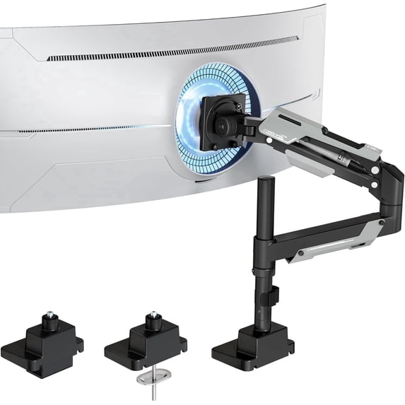 ARES WING CoreArm Single Monitor Arm for 24"-57" Ultrawide Screens, Heavy Duty Desk Mount Holds 66 lb, VESA 75x75 100x100 200x200, Black