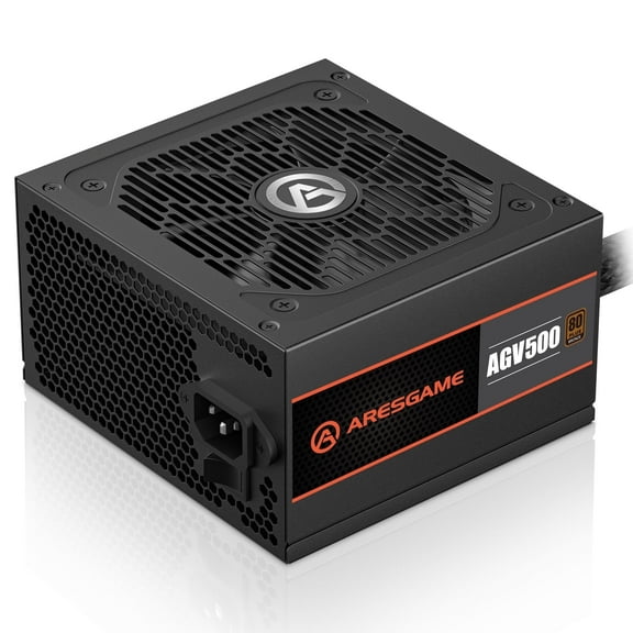ARESGAME 500W Non-Modular ATX Gaming Power Supply 80lus Bronze Certified PSU (AGV500)