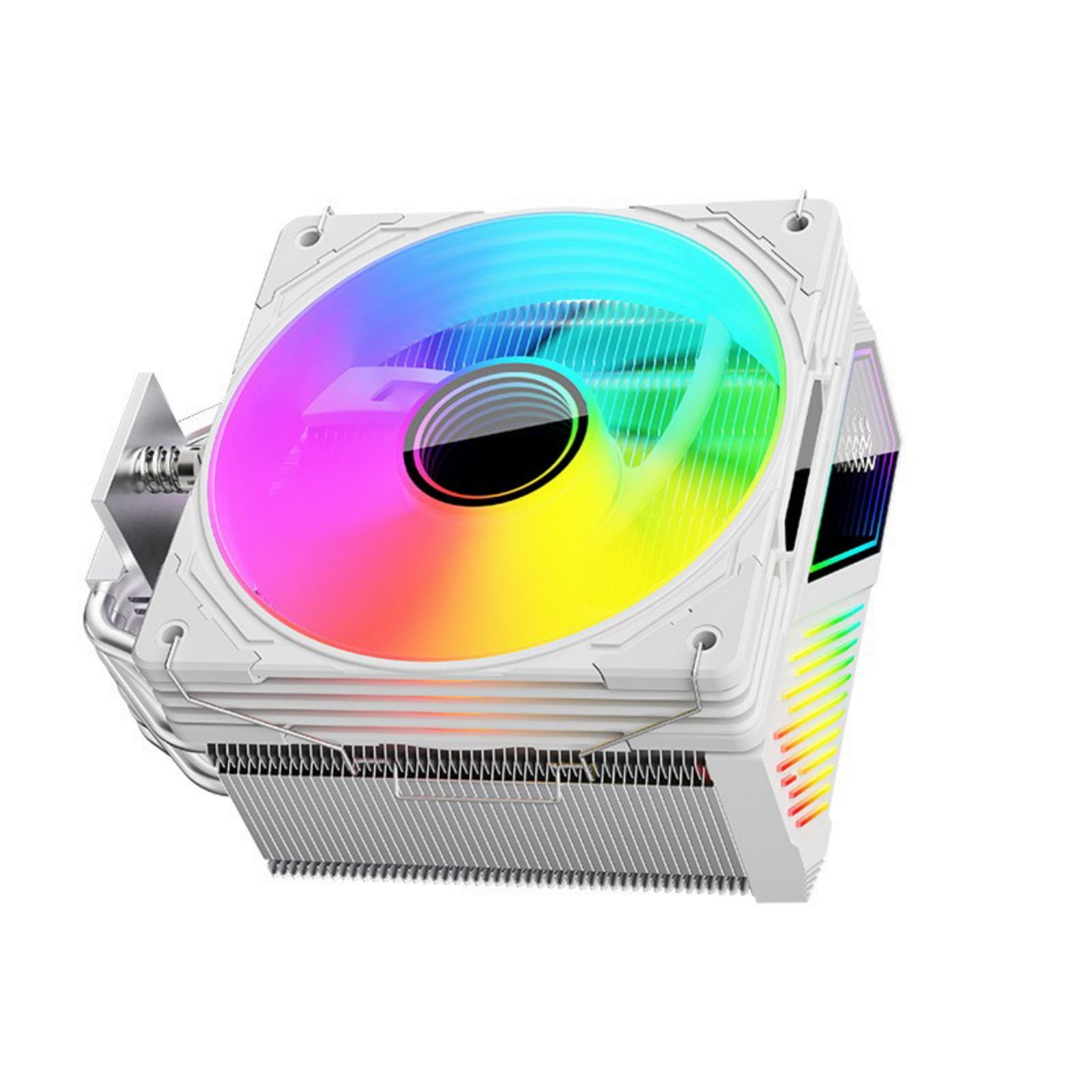 ARGB 6 Heat Pipe CPU Coolers Intelligent Temperature Display Radiators ...