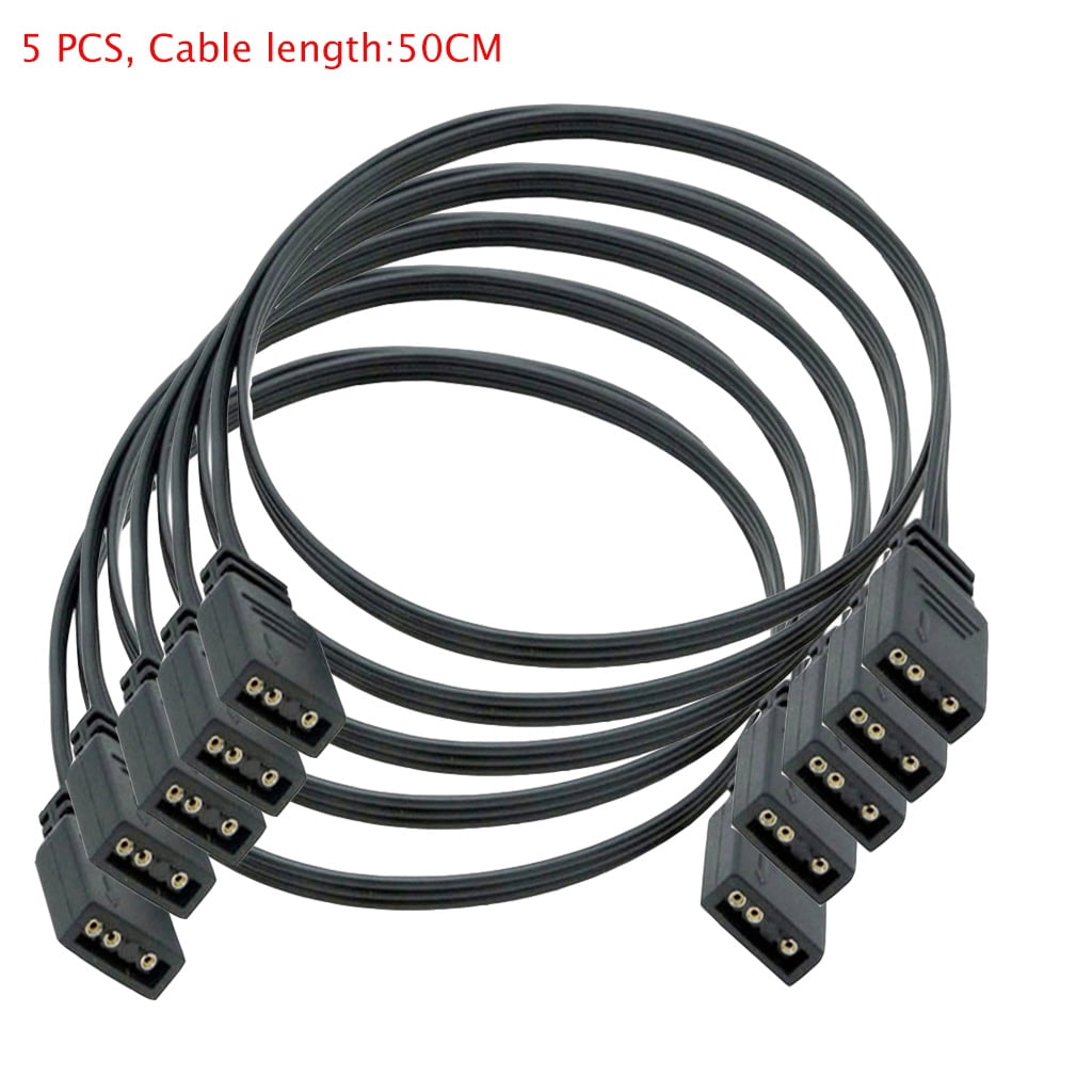 ARGB Cable Extension Flat 5V 3-Pin Wire for Desktop PC Lighting Use ...