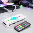 thumbnail image 1 of ARGB Controller 5V 3Pin PWM Fan Hub with Wireless Remote Sync – PC RGB Lighting Control Module for Addressable LED Fans, Desktop Computer Case System White, 1 of 3