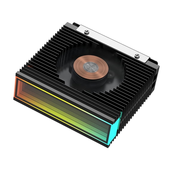 ARGB M.2 Heatsink SSD Coolers with ARGB Light Thermal Pad for 2280 M.2 SSD Radiator SSD Coolers Pad Radiator Cooling Fan