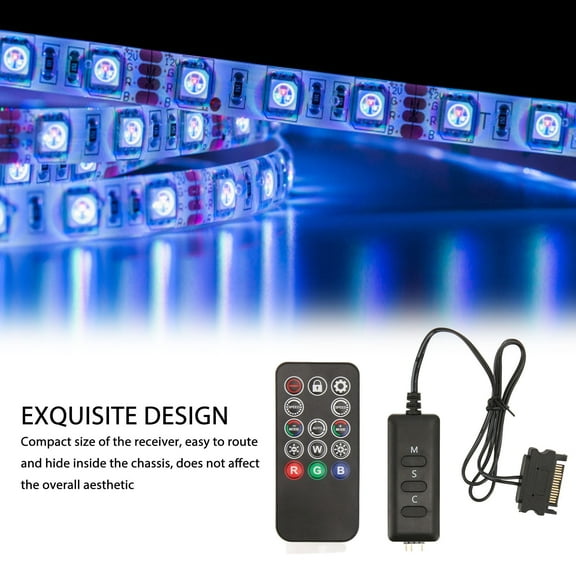 ARGB PC Fan Controller W/ Remote: Easy Wireless Control, Adjustable Speed Brightness, 5V 3PIN