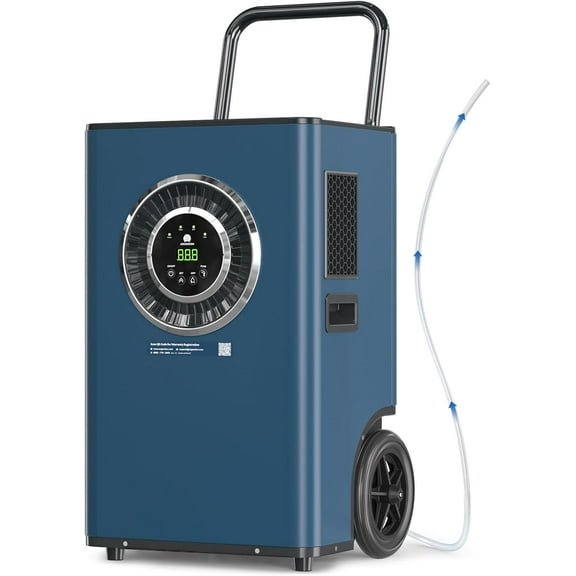 ARGENDON Commercial Dehumidifier with Pump for Basement, 110 Pints Heavy Duty Industrial  Dehumidifiers on Wheels with Drain Hose for Water Damage Restoration,Garage, AUTO Defrost SLGR Dehumidifiers