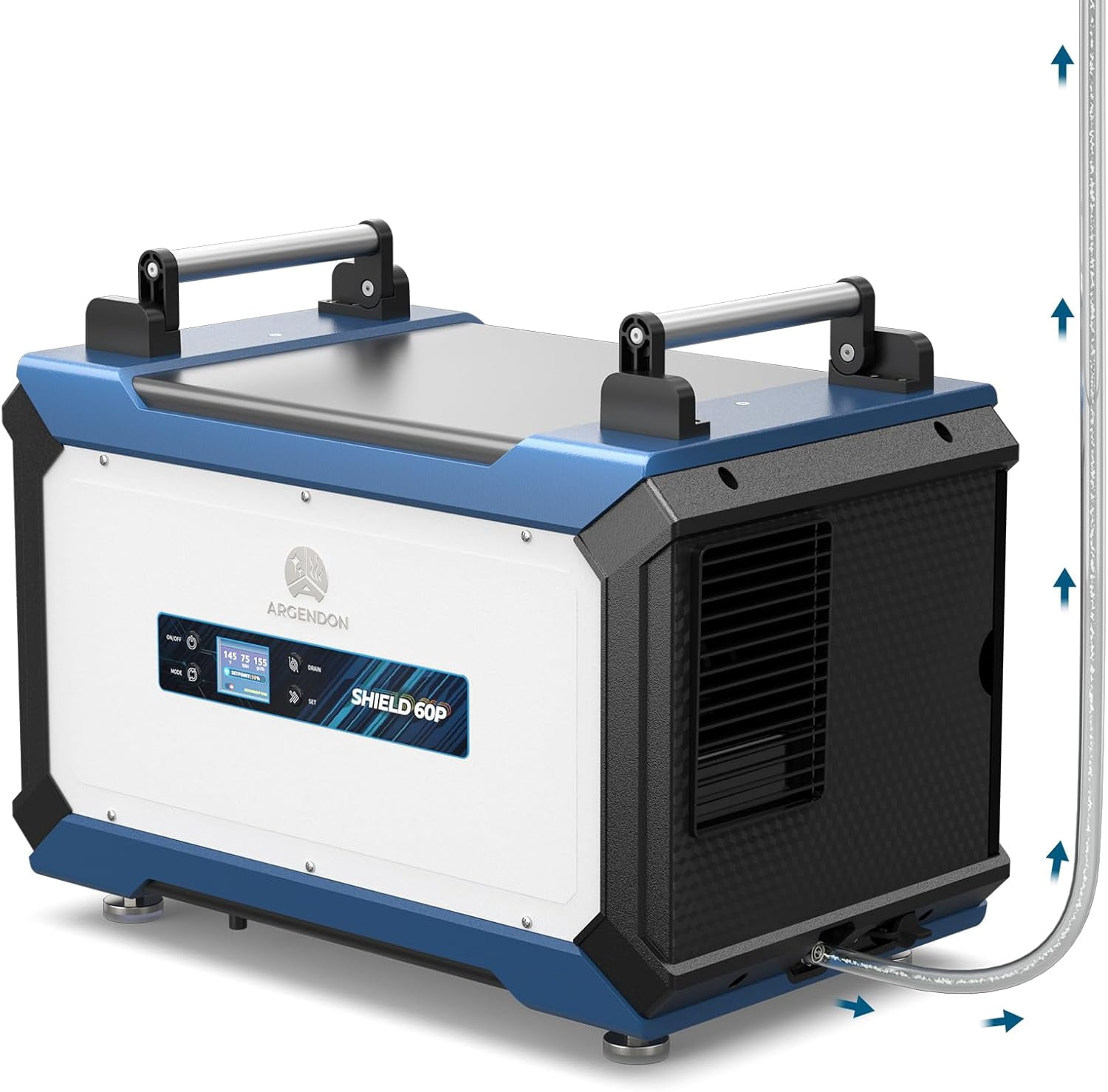 ARGENDON Crawl Spaces Dehumidifier with Pump and Drain Hose, 145 Pint Commercial Dehumidifiers for Basement, Large Spaces, Auto Defrost, Compact, 5 Years Limited Warranty