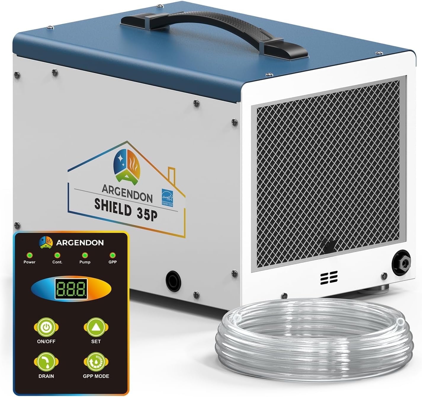 ARGENDON Crawlspace-Dehumidifier with Pump Energy Star Commercial Dehumidifier for Basement with Drain Hose
