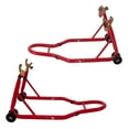 thumbnail image 1 of ARGUST Motorcycle Front & Rear Combo Bracket (2 Pcs), Red - Universal Wheel Lift, 1 of 10