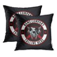thumbnail image 1 of ARHOME Animal Badass Wolf Skull Emblem Graphic Templates Predator Wild Pillowcase Cushion Cases 18x18 inch Set of 2, 1 of 1