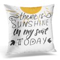 thumbnail image 1 of ARHOME Black Brush Sunshine Hand Lettering Quotes for You There is in My Soul Today White Calligraphic Pillow Case Pillow Cover 20x20 inch, 1 of 1