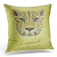 thumbnail image 1 of ARHOME Black Tiger Illustrative Portrait of Leopard Cute Face African with Blue Eyes White Cat Throw Pillow Case Pillow Cover Sofa Home Decor 16x16 Inches, 1 of 1