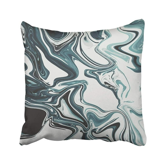ARHOME Blue Branding Liquid Marble Design Colorful Marbling Vibrant Abstract Paint Contrast Pillow Case Pillow Cover 18x18 inch Throw Pillow Covers